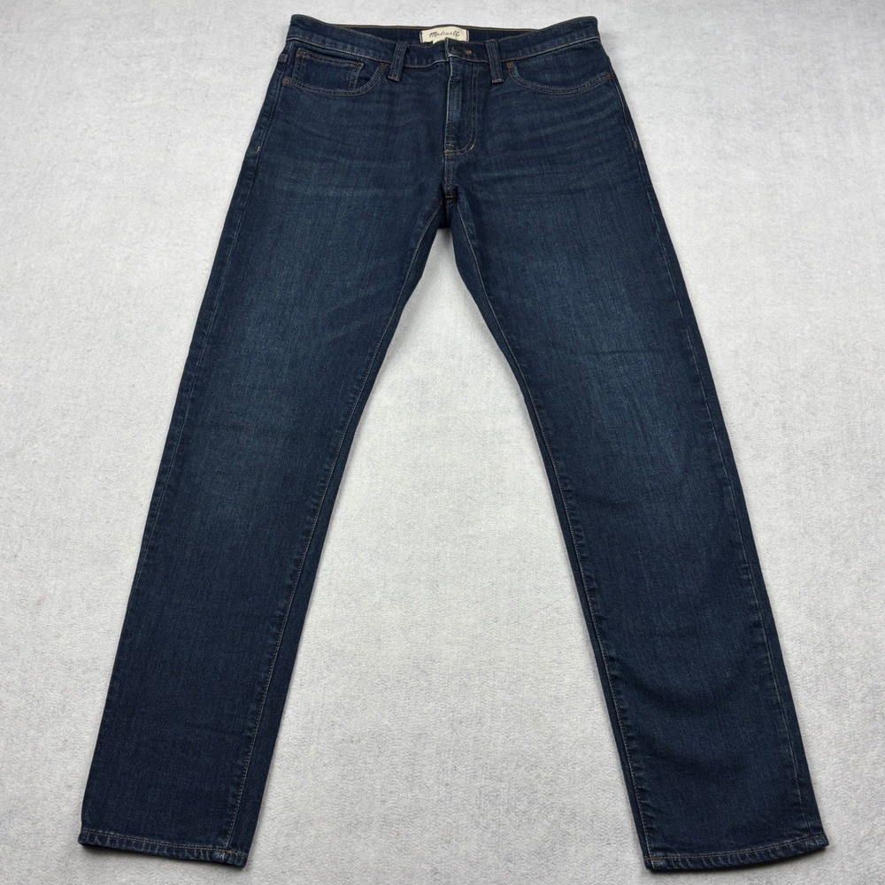 Madewell Jeans Mens 32x32 Blue Slim Fit Stretch Denim 5 Pocket Pants Dark Wash